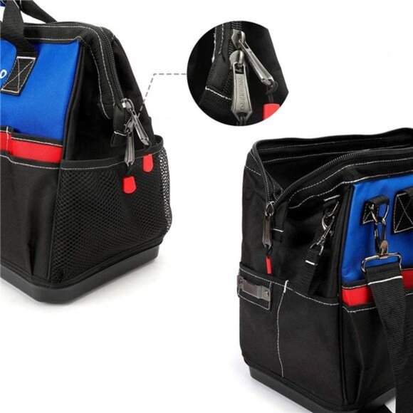 WORKPRO 18-inch Tool Bag Close Top Wide Mouth Storage w/ Sturdy Waterproof Base - Picture 3 of 8